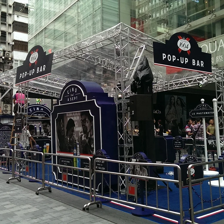 Polyester customized color aluminum four pillar roof truss