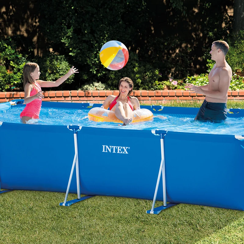INTEX 28273 4 5 м X 2 0 84 Прямоугольная рама для семейного использования синий бассейн
