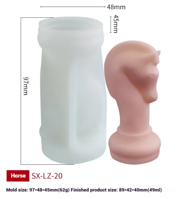 Wholesale Large Chess Silicone Mold Creative DIY Candle Making Mould Food-grade Materials 3D Handmade Soap Molds