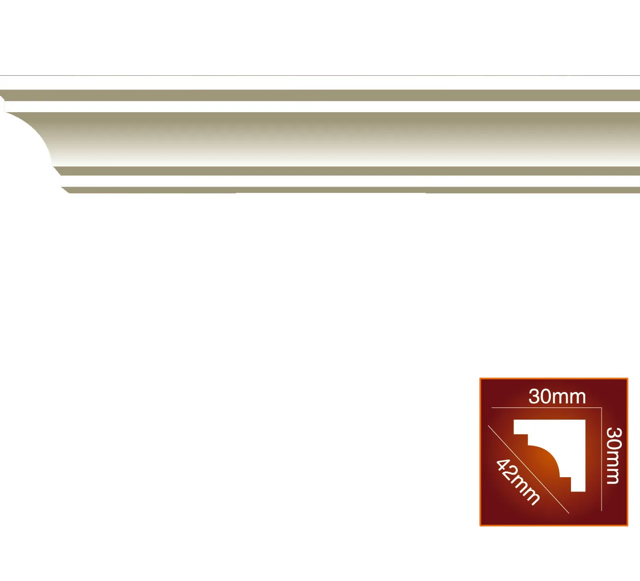 China Manufacturer Made China Home Decoration High Quality PU Plain Cornice Molding Decorative Strip