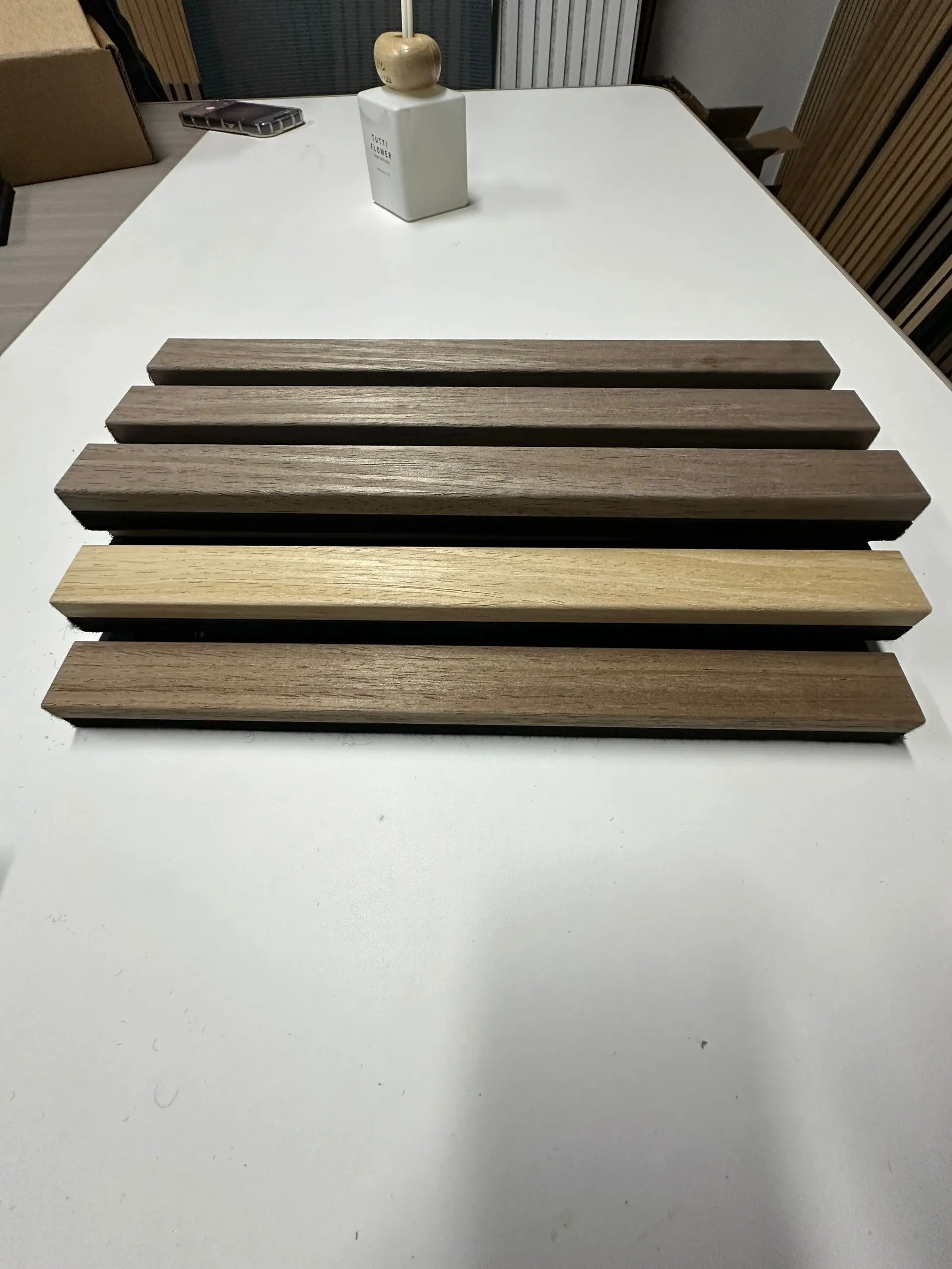 KASARO New Design Acoustic Wood Slat Panels Sound-Absorbing Board Mdf Acoustic Wrapped Panels