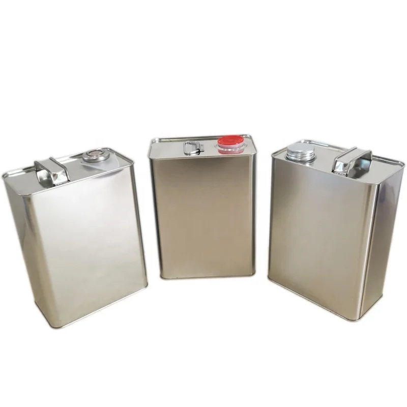 
High Quality Bright Tin Plating Square 4l Metal Motor Oil Can For Auto/car/engine Lubricants/gasoline/paint 