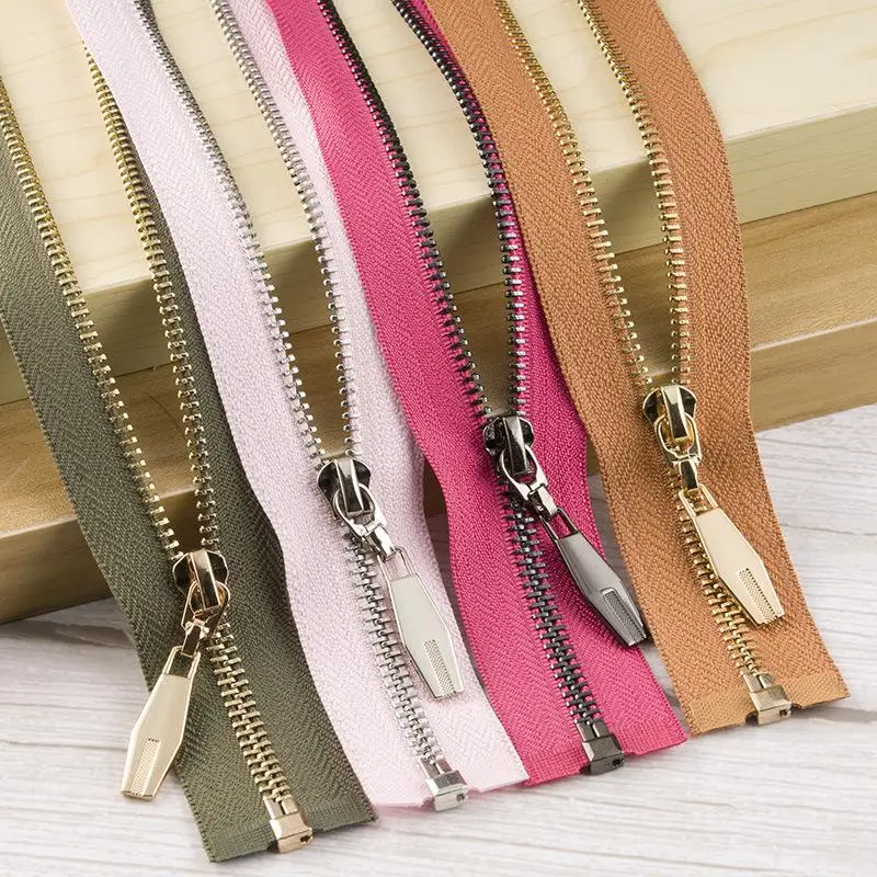 RSZ 5# Metal Zipper Long Chain Slider Zippers Tape for Jacket Sewing Accessories Zip