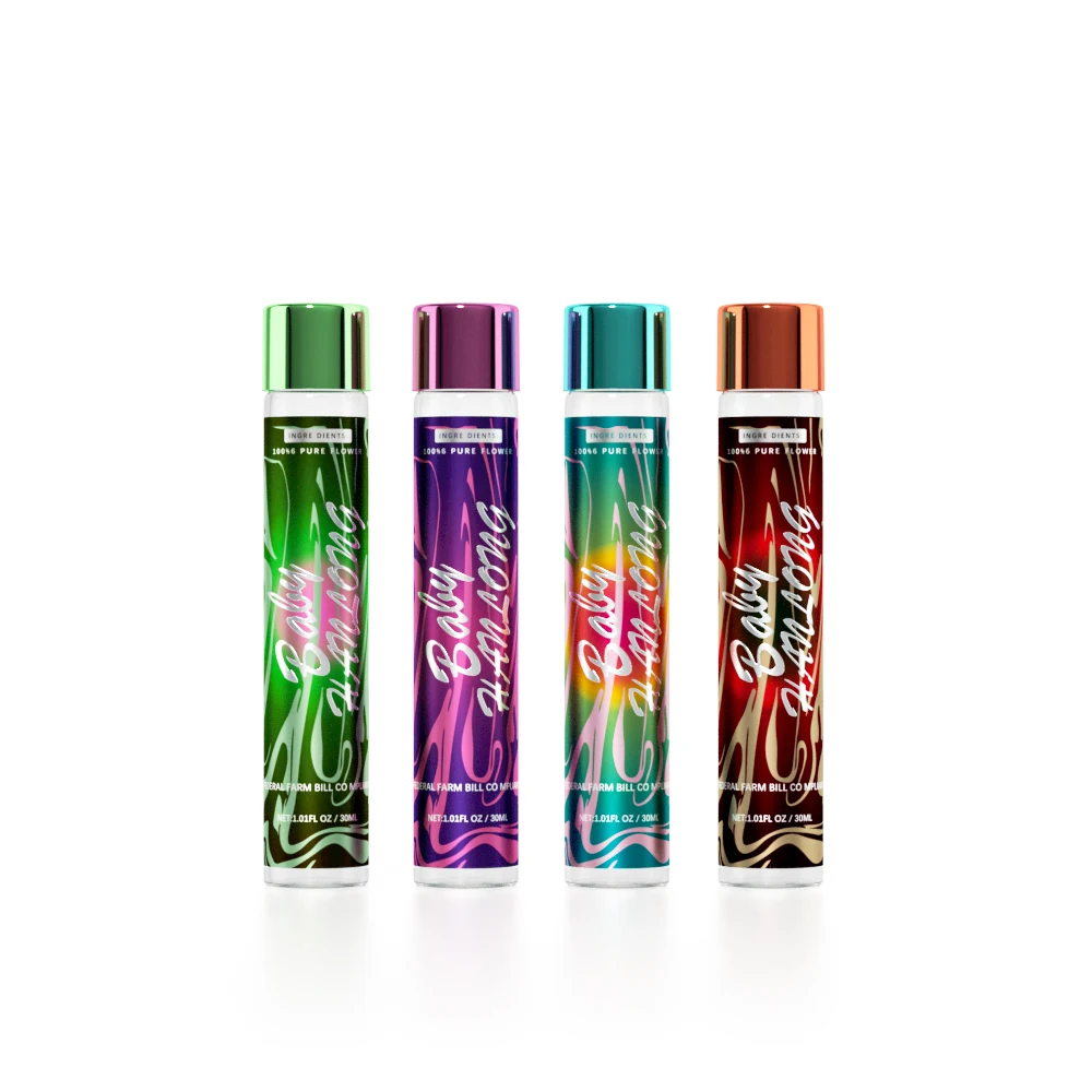 Premium 10ml 15ml 20ml 30ml 50ml clear Round Child Resistant Glass Vial Small Glass Tube with Screw Cap