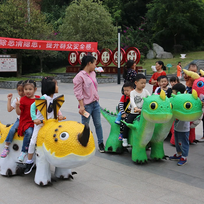 shipping mall children park coin operated mechanical dinosaur ride