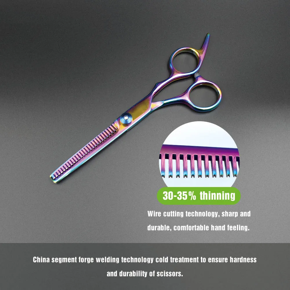 5 Pieces Professional Color Coated Pet Stainless Steel Dog Grooming Scissors Set For Hair Cutting