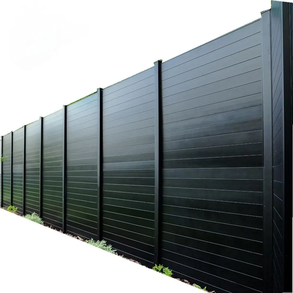 Emerging Wood Plastic Composite Fence Aluminum Post Outdoor Decoration Privacy Slat Wall Wpc Fence Panel