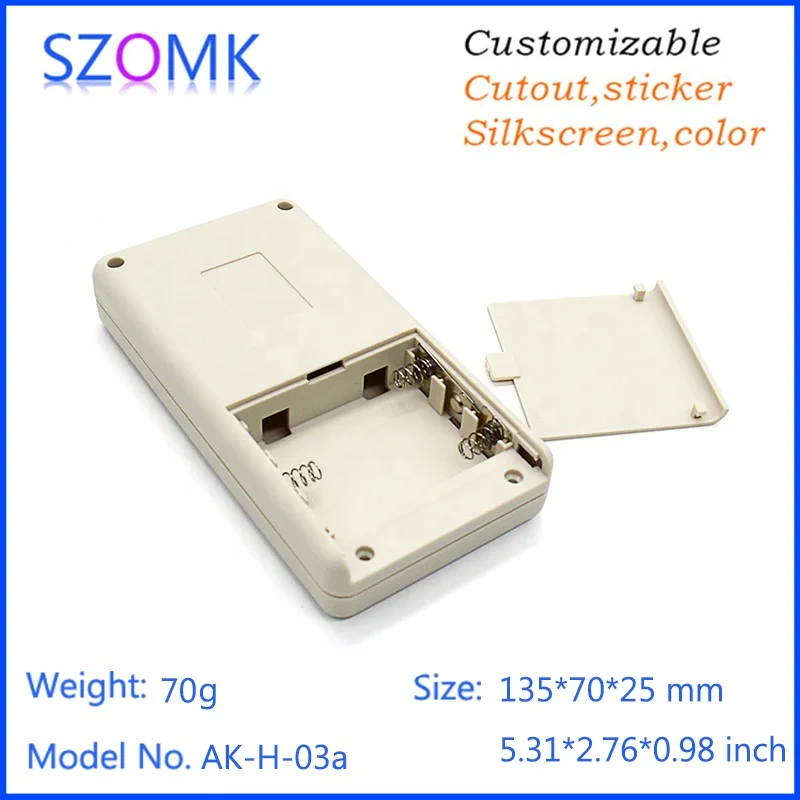 3 AA battery junction case abs plastic housing