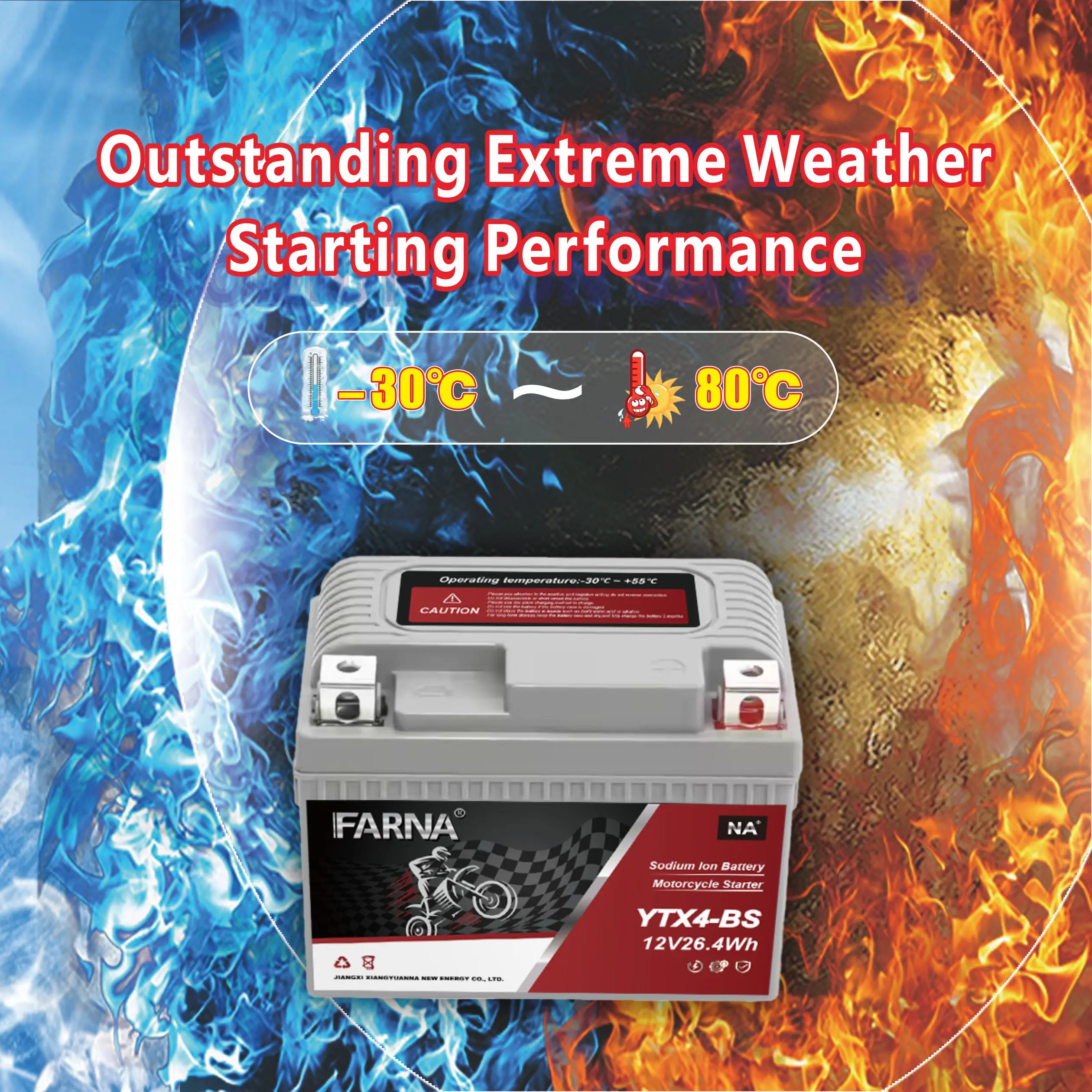 12V 2Ah Sodium Ion Battery New 12V Product for Motorcycle Submarines YTX4 New Battery Manufacturer