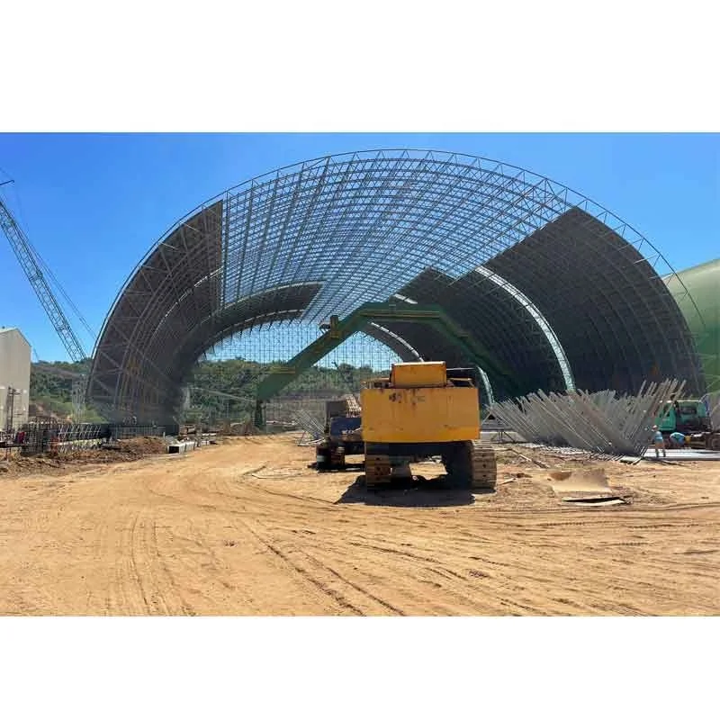 LF-BJMB Prefab Steel Roof Structure System Flat Bunker Coal Storage Shed Space Frame Company