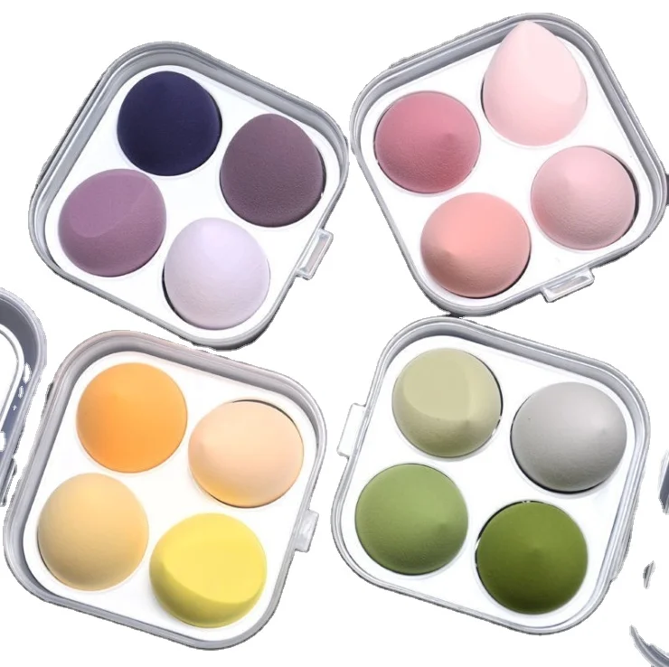 Make Up  Foundation Box Logo Beauty Stand Makeup Sponge With Packaging