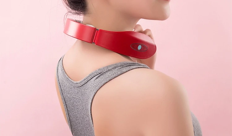 Электронный мини-массажер для шеи, шейный стимулятор ems, Электрический массажер для шеи, импульсный шейный портативный массажер для шеи