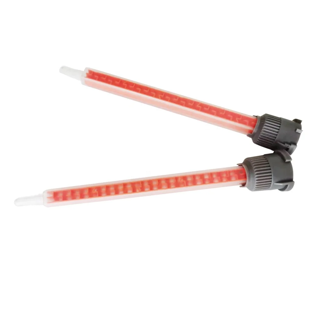 High Performance Static Mixing Tube For AB Glue Epoxy 24-Element nozzle Square Mixer Nozzle