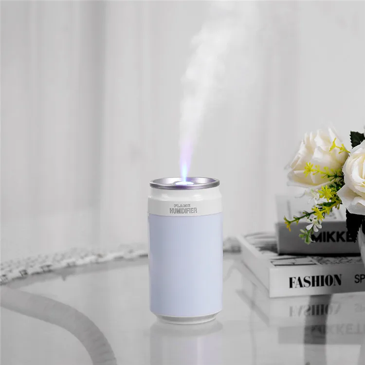 New Design 260ml Cans Mini Air Humidifier Essential Oil Aroma Diffuser Cool Mist Humidifier for  Home Car Yoga