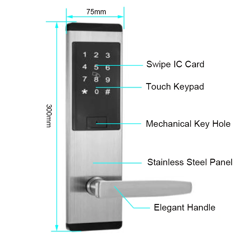 Air bnb Apartment 4 Unlocking Ways TT Lock Smart Door Lock Factory