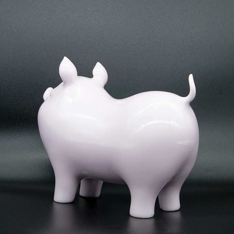 
THE SHOUTER Wholesale Cheap Discount Pink Funny Pig Ceramic pig statue ceramic animal figurine 