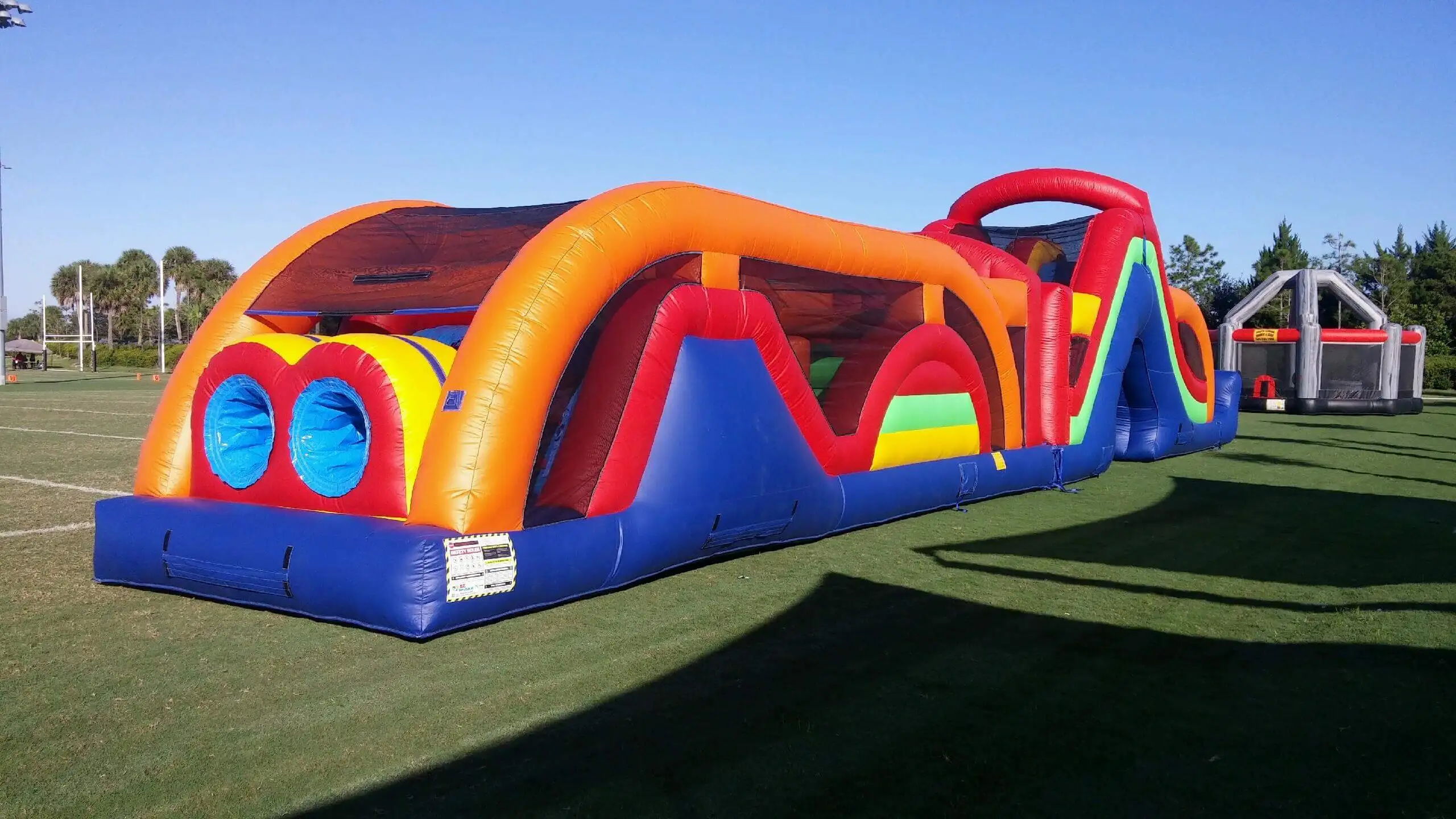 
Commercial Inflatable Warrior Dash air jumping Obstacle Course for sale 