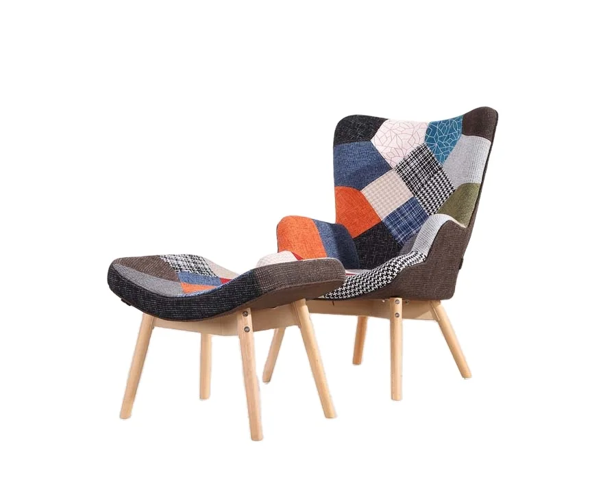 New design home furniture modern living room sofa chair accent patchwork upholstered single chair relaxing arm sofa chair