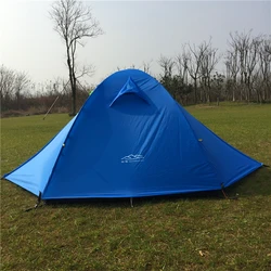 Outdoor Waterproof Pole Aluminum Tent Double Layers Dome Camping Tent Sunshade Tent