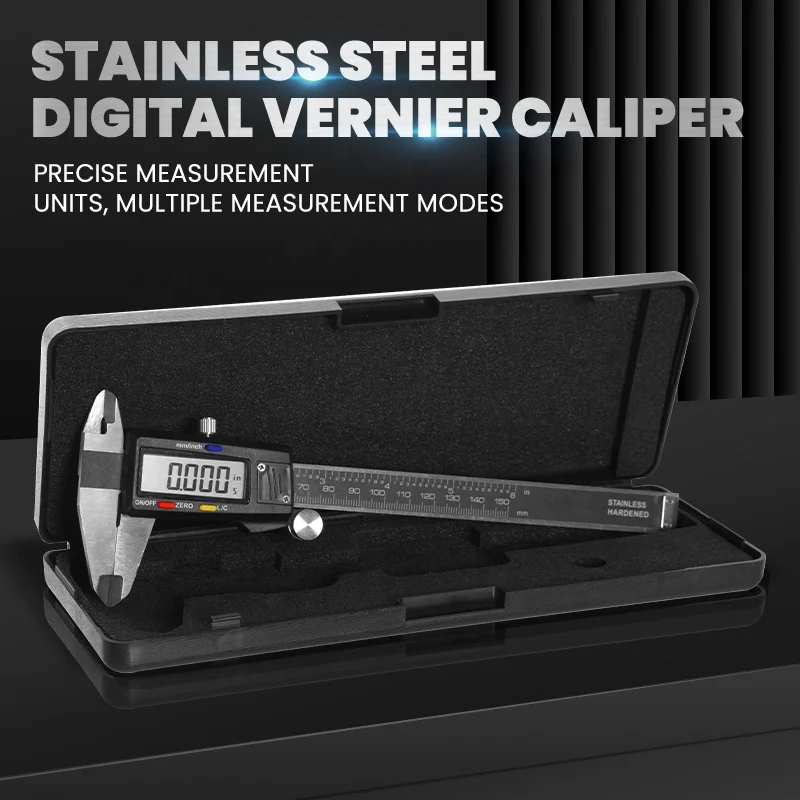 Electronic Micrometer Caliper with Large LCD Screen Auto-Off Feature Digital Vernier Caliper Digital Caliper 150mm