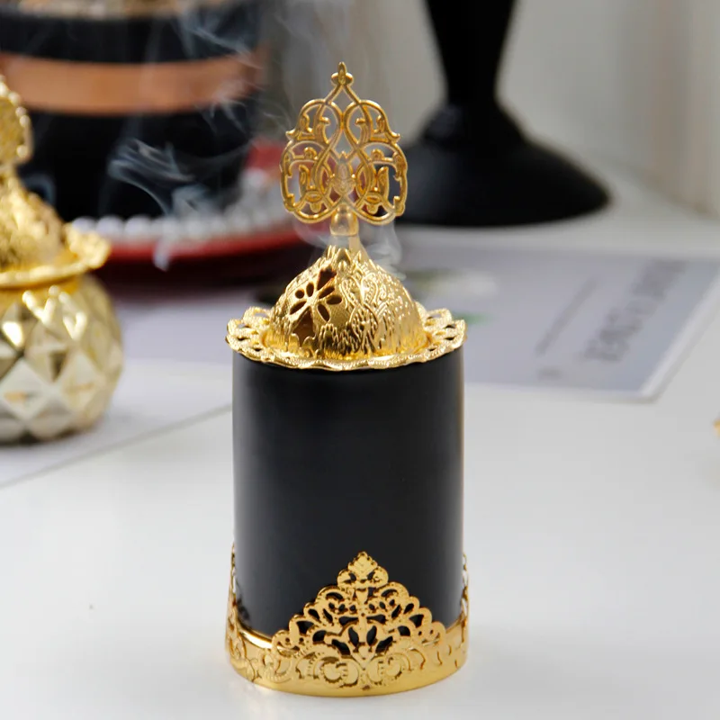 Burning Smoke Waterfall Backflow Incense Burner Ramadan Decoration Mubkhar Incense Holder for Charcoal Shisha Charcoal Incense