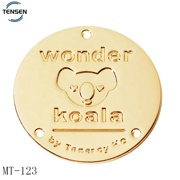 fashion clothing tag logos metal tag scarf custom engraving letter metal label plate for bikini