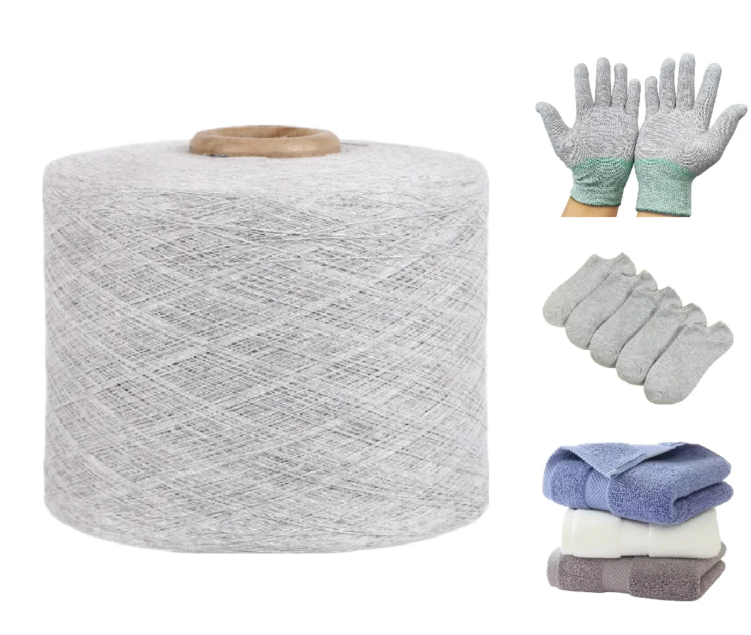 high quality ne 20s/1 carded cotton yarn dyed  polyester 70 cotton 30 blend pc yarn 16s 65/35 for sock knitting