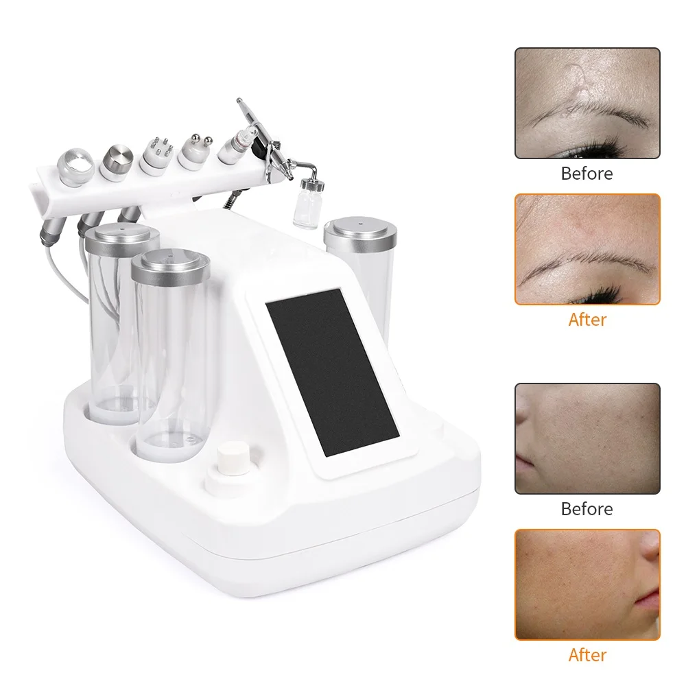 upgrade 6in1 Hydra Dermabrasion Aqua Peel Clean Skin Care BIO Light RF Vacuum Face Cleaning Hydro Water Oxygen Jet Peel Machine