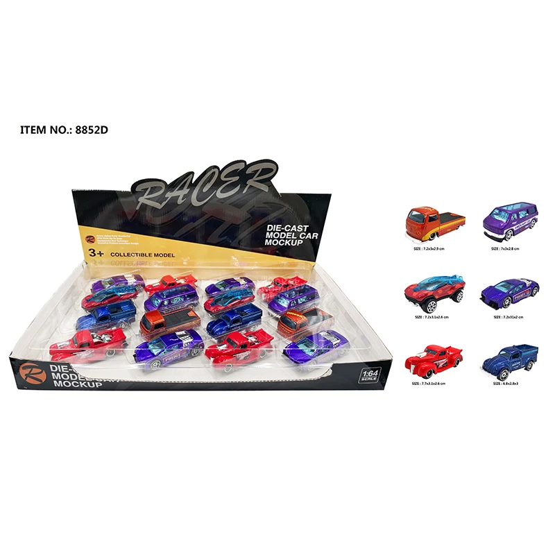 New design 1:64 Scale Colorful Mini Free Wheel Alloy Model Muscle Vehicles Toys Metal Diecast Toys Car Set For Boys
