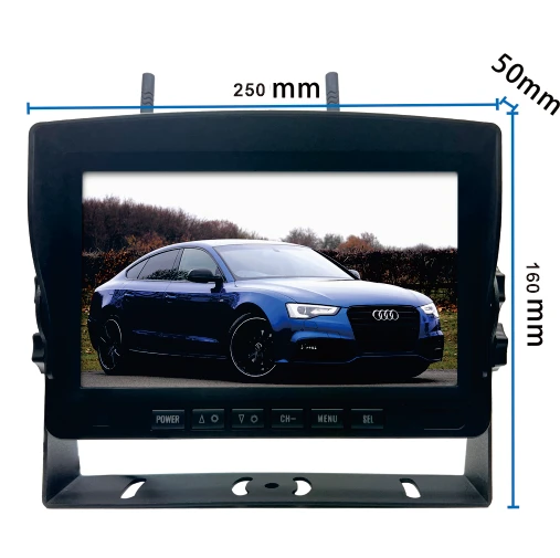 10 inch IPS wireless LCD monitor waterproof night vision backup reverse camera system for truck