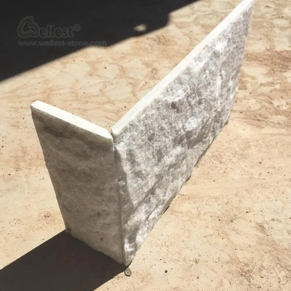 White Quartzite Mushroom Stone for Wall Decoration