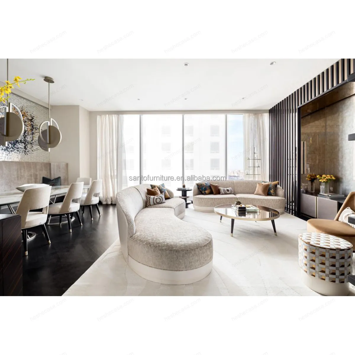 Nordic Style Studio Negotiation Sofa Wrought Iron Sofa Set Furniture Living Room Family Gathering Rest Area Simple Modern Sofa