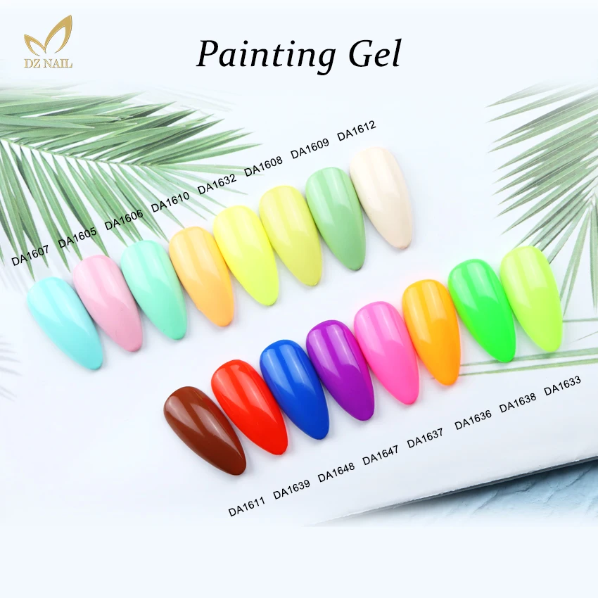 UV nail gel manufacturer color painting gel nail art drawing paint gel color high pigment easy dry nail painting