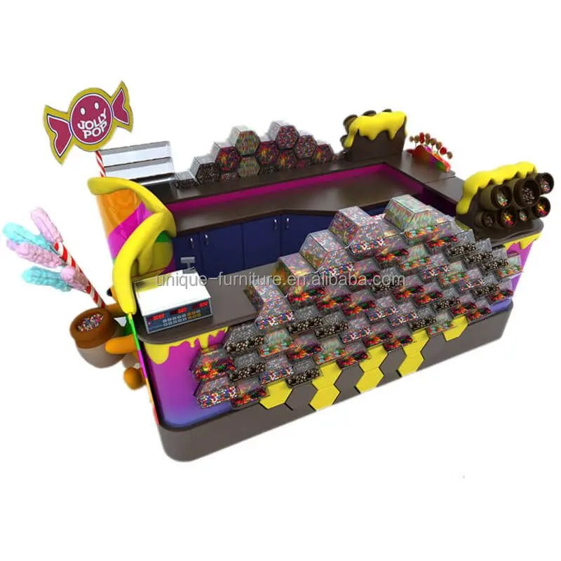 High-Quality Candy Kiosk - Sweet Snacks Mall Stand  Nice-Looking and Functional Chocolate Showcase for Mall Sale