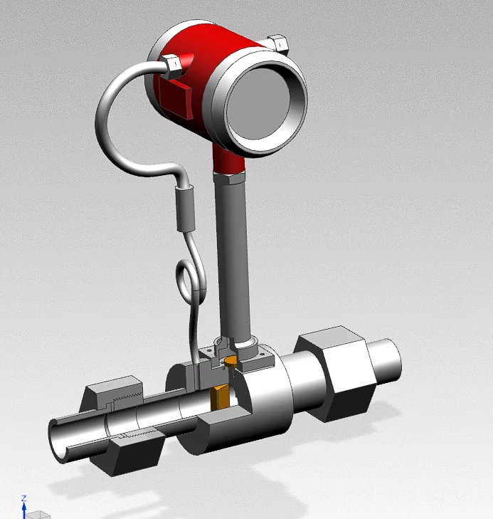 4-20mA RS485 insert flowmeter manufacturer digital air steam vortex flow meter