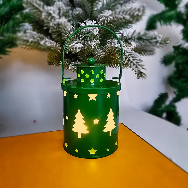 RTS Hot Sale Christmas Candle Lights LED Hanging Lantern Tree Lights Table Lamp Ornaments For Indoor and Outdoor Xmas Decoration