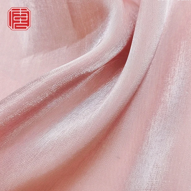 High Quality Metallic Silk Crystal Soft Bright Shiny 100%Polyester Gaza Organza Satin Fabric For Party Dress
