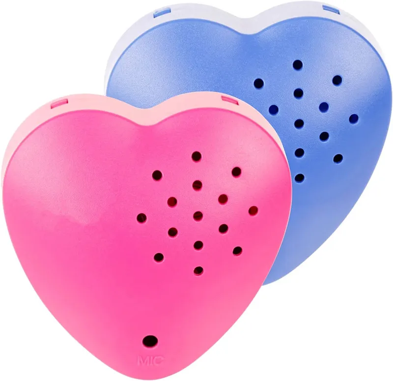 Heart Voice Recorder Heartbeat Voice Heart Shape Recorder For Stuffed Toy