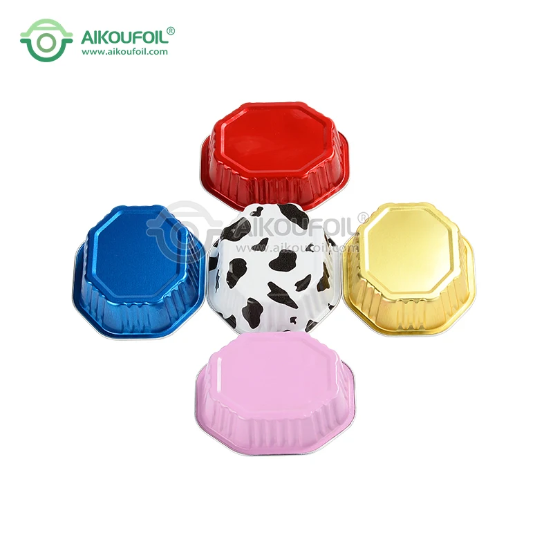 Gold foil cake tray disposable loaf tins accessories Aluminum baking mold loaf bread baking pan foil cake cup