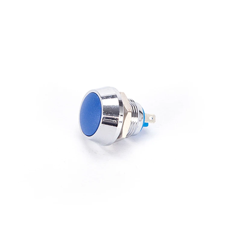 12MM metal miniature latching push button switch small shaped button welding leg a normally open