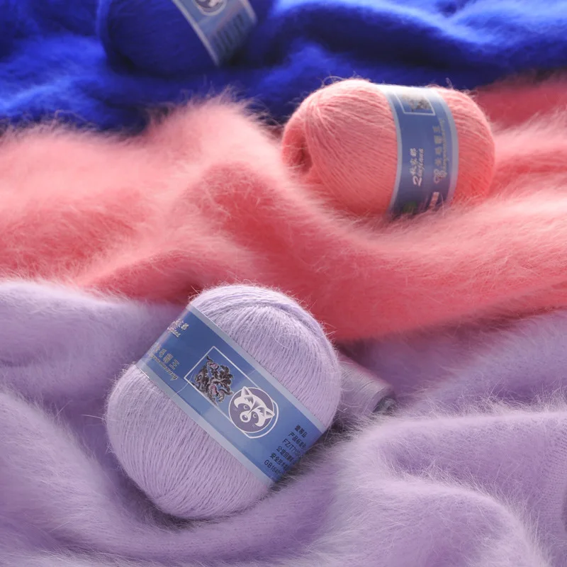 
Deepeel YC036 Garment Sweater Materials Hand-knitted Blanket Long Hair Mink Wool Yarn 
