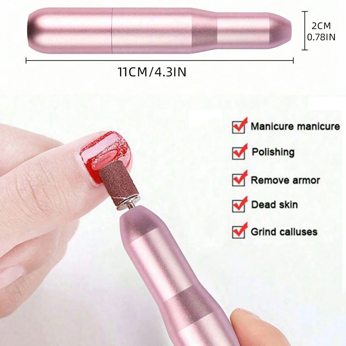 Portable Electric Nail Drill Manicure Pedicure Tool Acrylic Nail Cuticle Cleaning 35000rpm Nail Drill