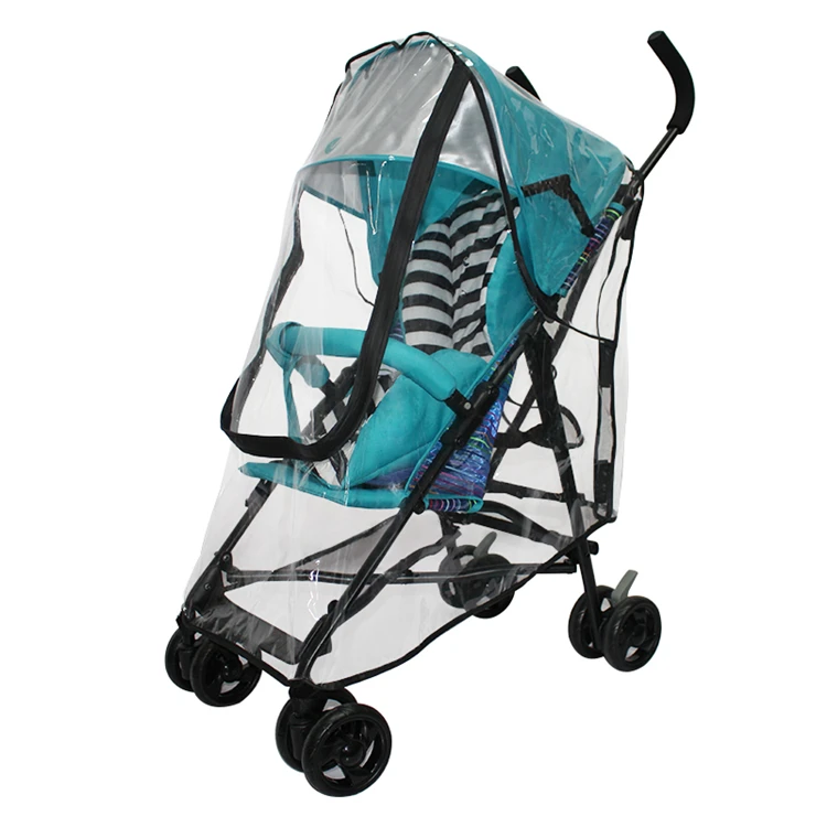 Factory Price Plastic Clear Eva Material Pram Universal Windbreak Waterproof Rain Protector Raincoat Baby Carriage Rain Cover
