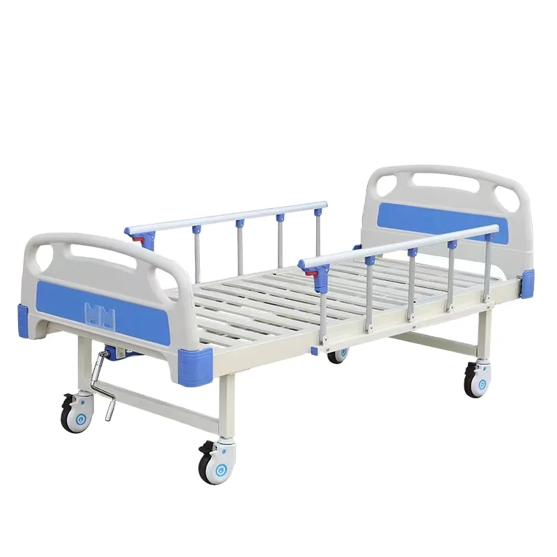 Manufacturer Direct Sales Cheap Manual Medical Bed Single Function Hospital Bed ABS Home Nursing Bed For The Elderly Patient
