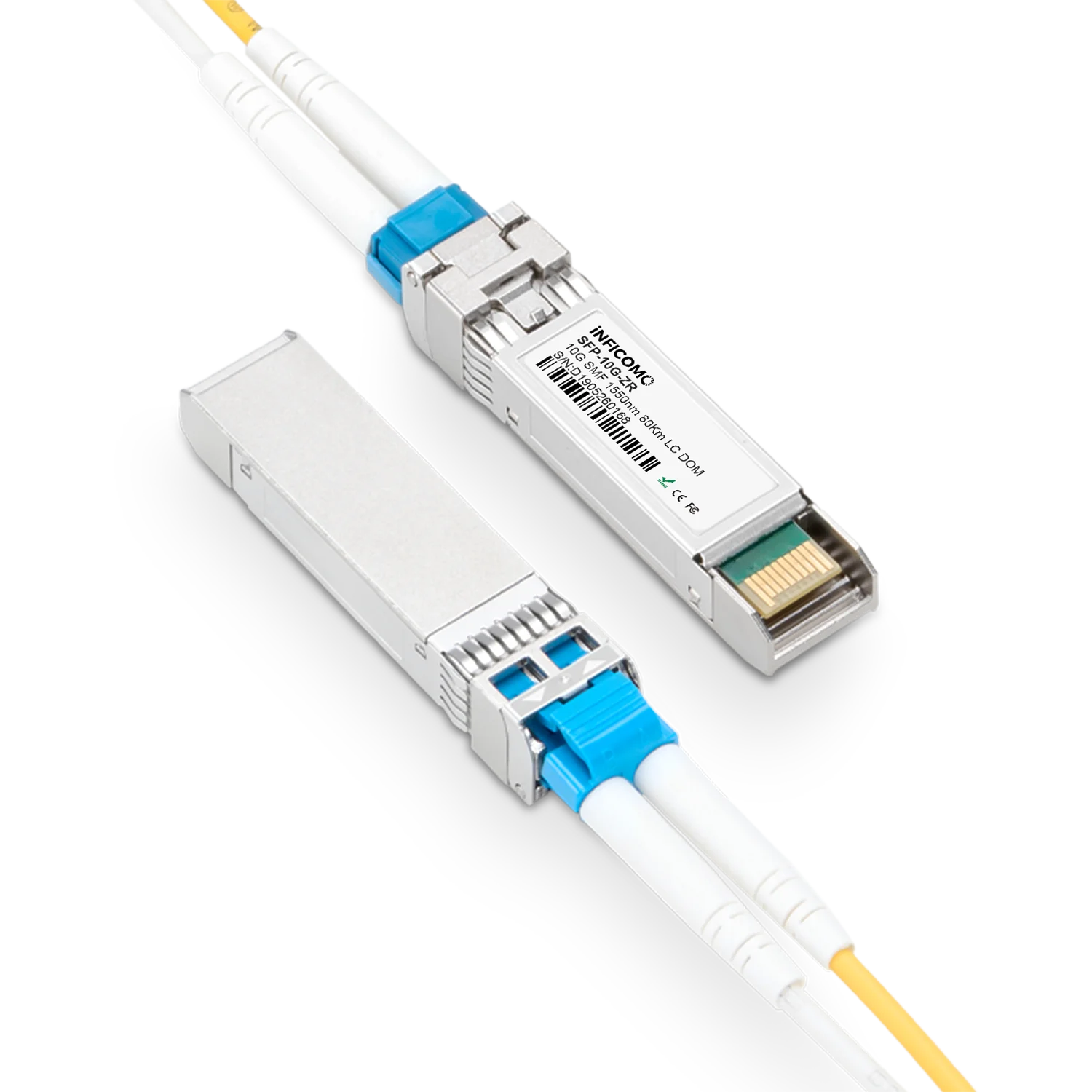 Оптический трансивер 10G SFP+ 80 км 1550 нм с разъемом LC DOM для одномодового оптоволокна