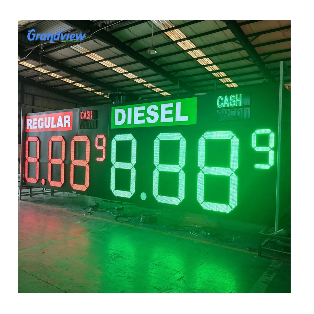 Manufacturer 7 Segments LED Display Remote Control Led Digital Gas Price Sign For Petrol Station Gas Price Display 6~64 Inch