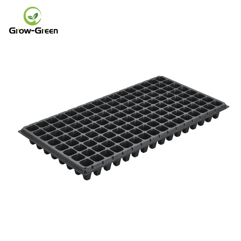 128 Cells Plant Root Trainer PVC/PS Black Nursery Tray Seed Germination Tray Seedling Trays with Holes