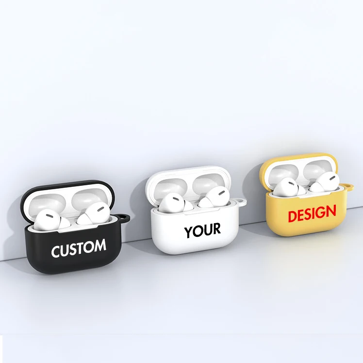  Soft TPU Cover Custom LOGO for Airpods Case Silicone Design Print Pro