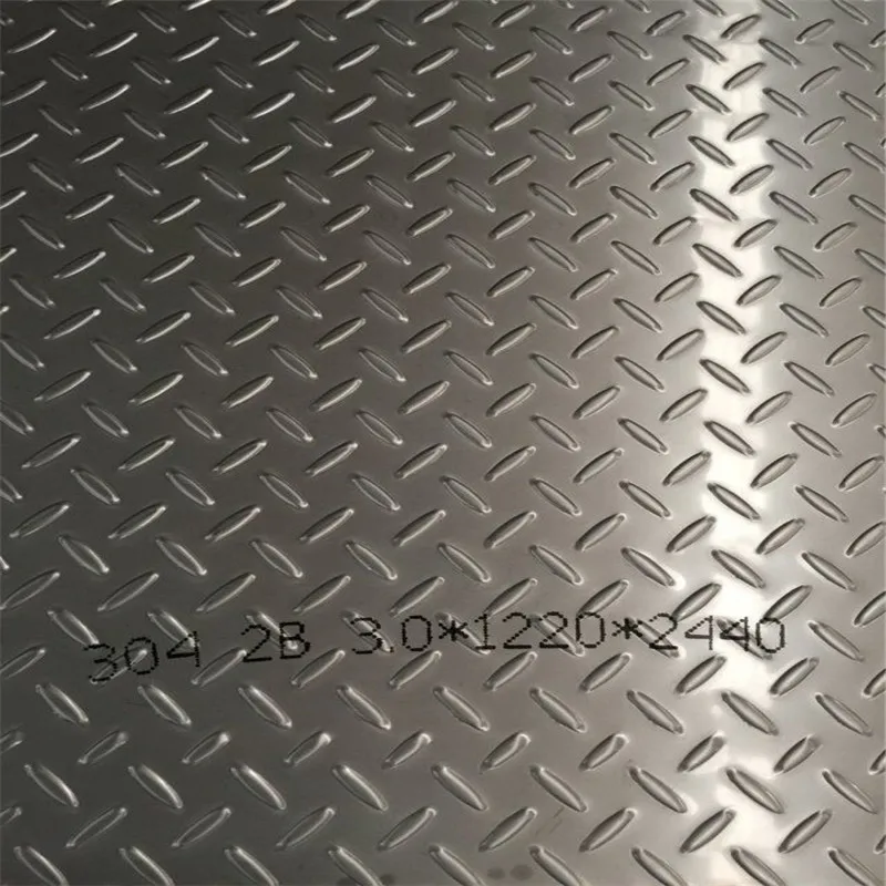 China 4x8  hot stainless steel sheet 201 304 316 stainless steel diamond plate