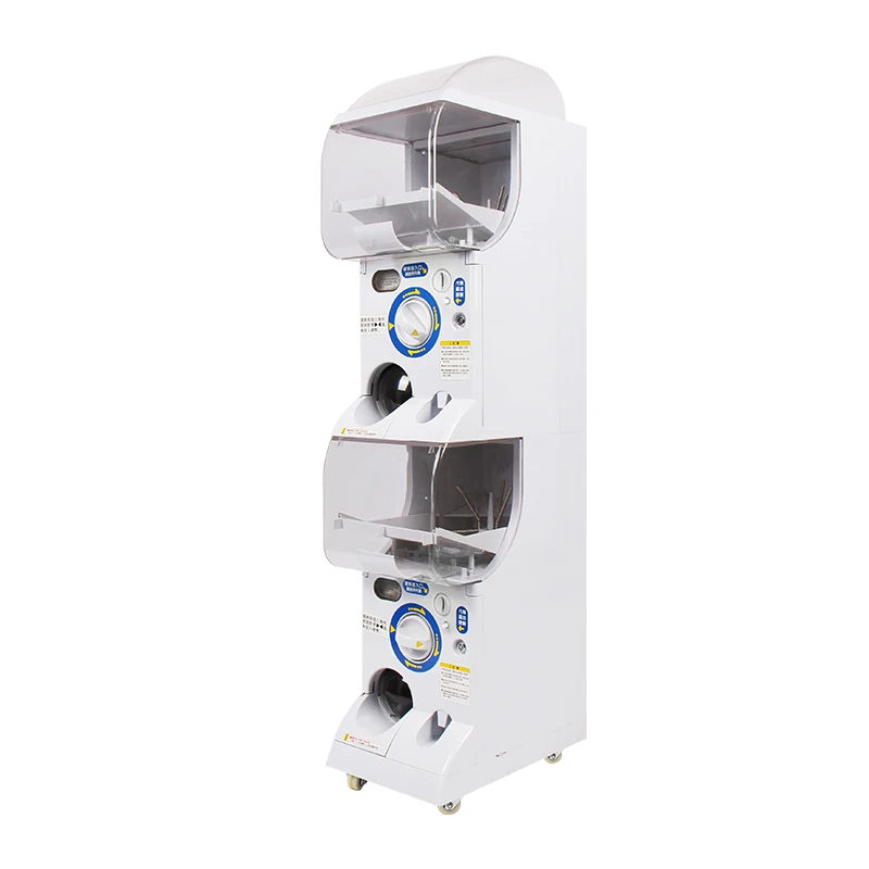 Japan Original Capsule Vending Machine White Color Token Operated Gachapon Machine